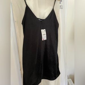 Zara black slip dress.